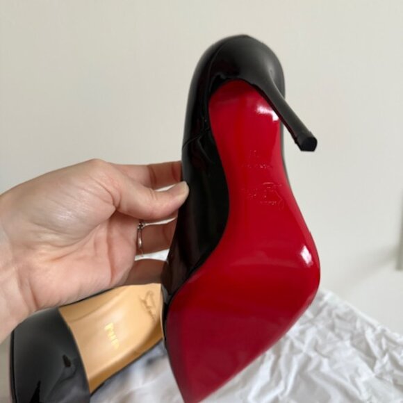 Christian Louboutin Shiny Pigalle Follies 100mm Black 37 - Picture 6 of 11